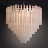 Lámpara Moderna Personalizada, Decoración de Lujo para Sala de Estar, Lámpara Colgante para Escalera, Lámparas Personalizadas para Comedor Francés, Lámpara de Araña de Cristal de Murano