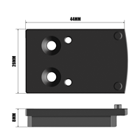 SPINA OPTICS Adaptateur de plaque de visée à point rouge anodisé dur haute pression personnalisé Accessoires de portée optique de montage de visée tactique