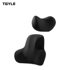 Cojín de Asiento de Coche Transpirable de Espuma Viscoelástica, Reposacabezas de Lujo, Soporte Lumbar, Almohada de Algodón, Masajeador de Espalda Universal - Product Image 1