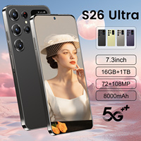 Teléfono Inteligente S26 Ultra 5G con Pantalla Grande, Android 14 Desbloqueado, 16GB+1TB, Deca Core para Juegos, 108MP, 8000mAh, Pantalla HD