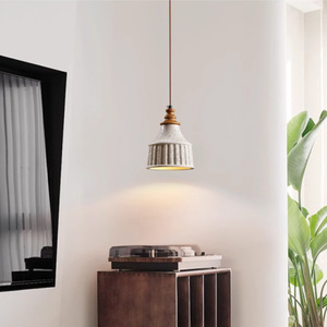 Wabi-Sabi Style Japanese Retro Cement Art Pendant <b>Light</b> Fixture Designer Bedside Table Lamp for Bedroom <b>Dining</b> Room Bar Tea Room - Product Image 2