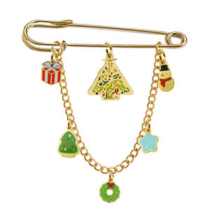 Chine fabricants bébé barre d'<span class=keywords><strong>or</strong></span> décor de noël broche Clips de sécurité broche <span class=keywords><strong>or</strong></span> - Product Image 3