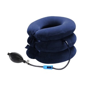 Haishi Hainuo Dispositif de traction cervicale gonflable pour la maison, fixateur d'étirement portable, support et protection du cou, entièrement en polaire - Product Image 2
