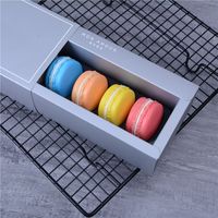 Boîte en carton de luxe personnalisée à forte demande pour macarons, gâteaux, chocolats et biscuits avec fenêtre d'emballage
