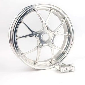 Nouvel ensemble de roues de moto avant et arrière en aluminium forgé de marque OEM pour la course, tailles et couleurs personnalisées, pièce de moto - Product Image 4