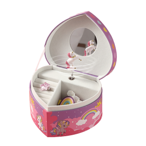 กล่องดนตรีรูปหัวใจสีรุ้ง ยี่ห้อ Yiyu งานฝีมือสั่งทำพิเศษ กล่องใส่แหวน ของขวัญวันวาเลนไทน์ - Product Image 1