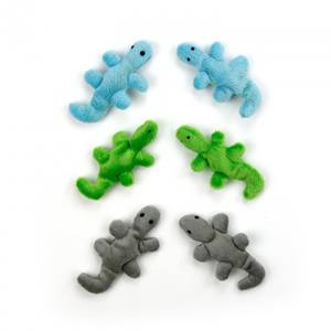 AFP Catnip מלא Cartoon <span class=keywords><strong>Gecko</strong></span> 3 צבעים מעורב חתול בקיעת שיניים ללעוס צעצוע - Product Image 1