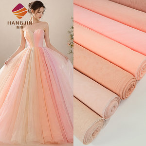 <span class=keywords><strong>Tissu</strong></span> en <span class=keywords><strong>Tulle</strong></span> Rose Champagne 100% Nylon de Haute Qualité, Respirant, Broderie 6420, pour Robe de Mariée - Vente en Gros - Product Image 1