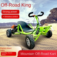 Kart Tout-Terrain de Drift 90 cm³ avec Suspension à Bras Amortisseur, Moteur Essence 2 Temps, Démarrage à Tirette, Type Buggy