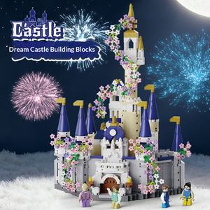 Ensemble <span class=keywords><strong>de</strong></span> blocs <span class=keywords><strong>de</strong></span> construction Château <span class=keywords><strong>de</strong></span> conte <span class=keywords><strong>de</strong></span> fées Princesse, jouet en plastique DIY <span class=keywords><strong>de</strong></span> grande difficulté, puzzle éducatif pour filles et enfants - Product Image 1