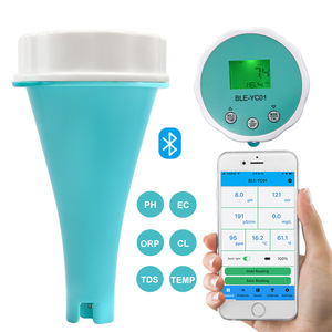 Testeur de <span class=keywords><strong>pH</strong></span> intelligent en ligne BLE-YC01 6-en-1 pour l'eau (Chlore/TDS/EC/ORP/Température) pour aquarium et piscine, prise en charge OEM/ODM, garantie 1 an - Product Image 1