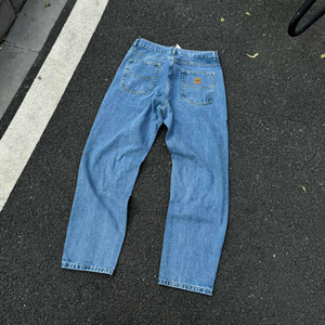 <span class=keywords><strong>Jeans</strong></span> da Lavoro Giapponesi Stile Carpenter di Marca, Design Largo a Gamba Dritta di Alta Gamma, Denim Casual Estivo con Bottoni Medi - Product Image 2