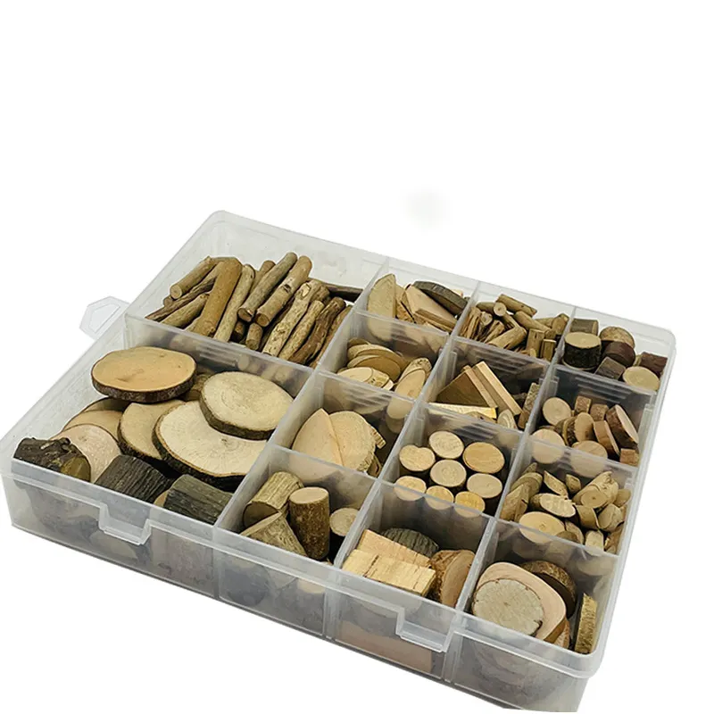 Creatieve Diy Kinderen Handgemaakte Log Assemblage Met Natuurlijke Takken Hout Kunstmaterialen Omwikkeld Met Plastic Dozen