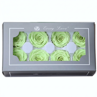 Rose éternelle 4-5 cm, vente chaude 2026, têtes de roses, boîtes cadeaux personnalisables en gros pour la Fête des Mères, décoration intérieure