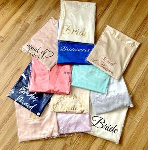 사용자 정의 신부 들러리 실크 새틴 기모노 가운 - Product Image 3