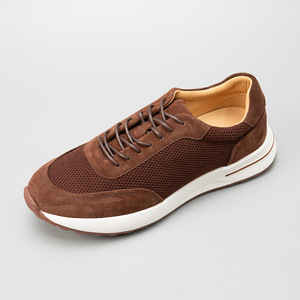 Zapatos Deportivos Casuales para Hombre, Color Marrón Claro, Transpirables, con Malla y Cuero Vacuno, con Cordones, Plantilla EVA Acolchada, para Verano - Product Image 5