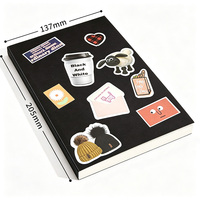 Cuaderno de Papel Cuadriculado con Tapa Blanda Negra Personalizado, Diario de Escritura con Encuadernación Perfecta para la Escuela, Oficina y Notas Diarias