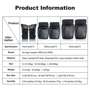Juego de equipo de protección para deportes al aire libre para adultos y niños, patines y patinetes con rodilleras, protectores de Palma de codo, casco - Product Image 4