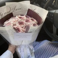 Vente en gros de haute qualité violet mères saint valentin bouquet de fleurs cadeau longue durée immortel infini éternel pour toujours rose