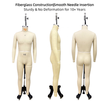 Maniquí de Costura Profesional Junmei para Hombre, sin Cabeza, de Fibra de Vidrio, para Pruebas de Prendas OEM, CN # Maniquí de Costura en Pie, 92 cm