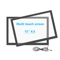 Écran tactile multipoint infrarouge 15 pouces 4:3 avec interface USB et verre anti-reflet pour kiosques - Nouveau