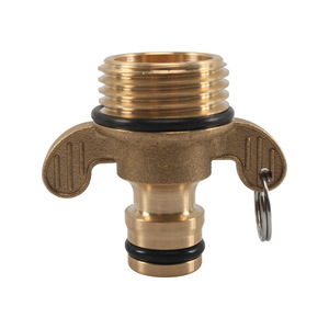 Brass Garden Hose <b>Quick</b> <b>Connector</b> 3/4 Inch Threaded Forged With Dual Handle Easy Install For Watering Tools - Product Image 3