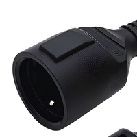 Câble d'extension extérieur étanche HENG-WELL H07RN-F, câble en caoutchouc IP44, prise EU Schuko française, longueur personnalisée