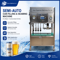 Máquina Semiautomática de Llenado y Sellado de Latas con Contrapresión Isóbara para Cerveza, Refrescos y Bebidas Carbonatadas, Personalizable