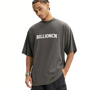 T-shirt décontracté uni en coton 100% tricoté épais, coupe classique, 220 GSM, col rond, manches courtes, anti-plis, pour homme - Product Image 1