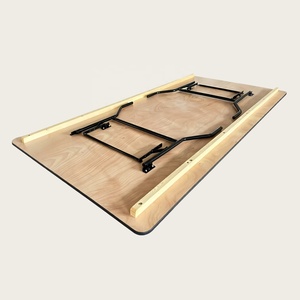 243cm*91cm <strong>Long</strong> Outdoor Modern Panel <strong>Foldable</strong> Solid Wood Hotel Wedding Dining <strong>Tables</strong> - Product Image 3