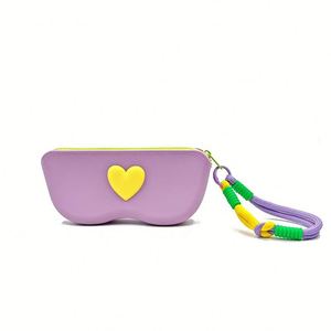 Silicone Storage Bag, Heart-shaped Silicone <b>Glasses</b> <b>Case</b>, Portable Sunglasses Storage Bag, Silicone <b>Glasses</b> <b>Case</b>. - Product Image 3