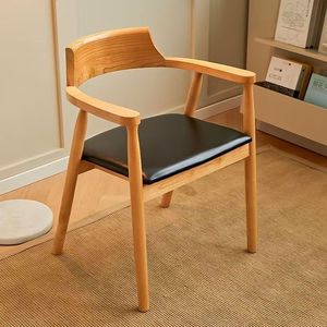 Sillas de comedor modernas para interiores con marcos de madera maciza y cojines suaves impermeables personalizables para comedor y sala de estar - Product Image 4