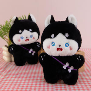30000 estilos de fábrica, juguetes de peluche de 8 pulgadas, <span class=keywords><strong>Husky</strong></span> Corazón en blanco y negro, juguetes de animales de peluche para máquina de garras - Product Image 1