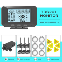 Système de surveillance de la pression des pneus (TPMS) pour camions, remorques et camions-bennes, 12 capteurs, sortie RS232, autonomie de la batterie de 5 ans, garantie 1 an