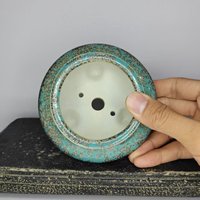 Pot à bonsaï émaillé de Yixing en forme d'encensoir