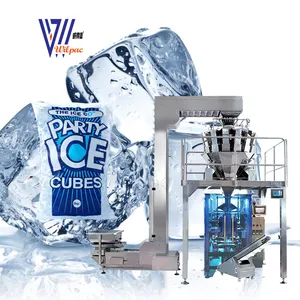 Economic vertical big bag vffs pack sealing filling and making commercial multi-function automatic cubes ice packaging machine