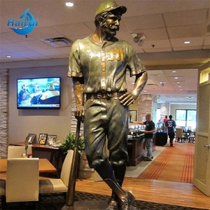 Sculpture en bronze de la légendaire star du baseball <span class=keywords><strong>Jackie</strong></span> <span class=keywords><strong>Robinson</strong></span>, statue en métal - Product Image 4
