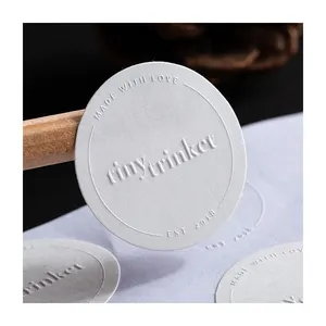 Labels High-end 3D Laser Embossed Stickers Customized Bump Stickers Logo Jewelry Label Stickers Customized