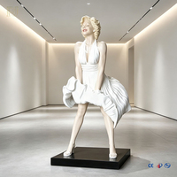 Patung Marilyn Monroe Ukuran Asli 165cm dari Fiberglass Desain Eropa Pahatan Tangan Figur Resin Harga Pabrik