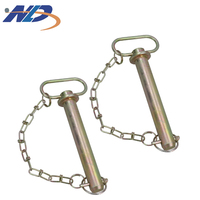 Pasador de Enganche de Liberación Rápida para Remolque de Tractor, Galvanizado en Negro, de Zinc, con Anillo de Agarre, 6 mm x 45 mm, con Cadenas, Precio de Fábrica NLD