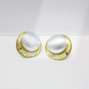 custom 925 plata sterling <b>silver</b> Geometric Stud <b>earring</b> <b>big</b> western shell hip hop gold plated simple luxury fashion <b>earrings</b> - Product Image 2