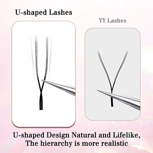 Ciglia Finte CoMango PBT 0.07mm a Forma di U, Extension Ciglia C D LC LB <span class=keywords><strong>LU</strong></span>, Effetto Seta Cashmere, Ciglia Incrociate Parallele - Product Image 5