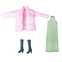 Veste d'hiver pour poupée de 30cm, modèle en peluche fait à la main à l'échelle 1/6, mini costume de jouet, décoration
