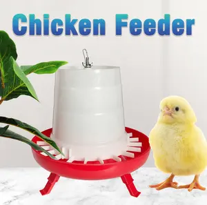 Red Chicken Feeder mit Bein Wasser Eimer manuelle Geflügel Feeder und Trinker Landwirtschaft Ausrüstung PH-241