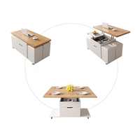 Meubles de salon modernes, table basse carrée multifonctionnelle extensible, table basse pliante en bois