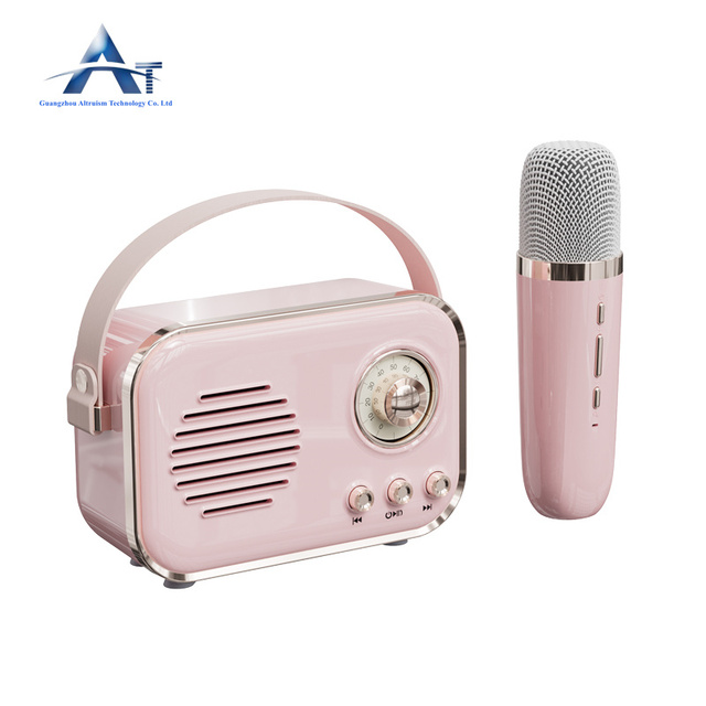 Wholesale Price Retro Radio BT Mini Portable Handheld BT Wireless Speaker With Microphone