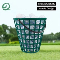 Panier de ramassage de balles de golf en plastique durable avec poignée, idéal pour le rangement des balles de practice – Capacité de 75/100/150 balles – Ventes Flash