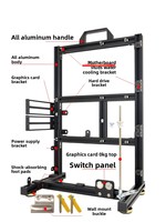 Boîtier PC à cadre ouvert DIY en aluminium, châssis ATX pour refroidissement liquide, support mural créatif pour ordinateur de bureau gaming, modèle LP