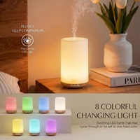 Diffuseur d'huiles essentielles silencieux Whisper Quiet 150 ml, diffuseur d'arômes ultrasonique, machine d'aromathérapie avec lumière LED changeante de couleur, pour la maison