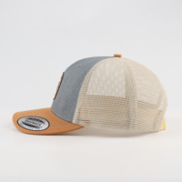 Casquette Trucker Classique Snapback Style 112 en Gros avec Logo Patch en Cuir Personnalisé, Casquette Légère en Maille pour la Course et les Matchs de PE